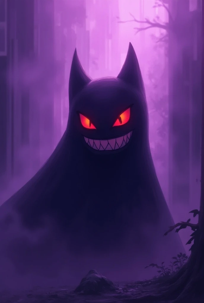 Gengar wallpaper (Half purple background)