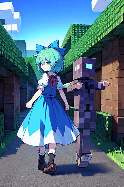 enderman( Minecraft)＆cirno(touhou)