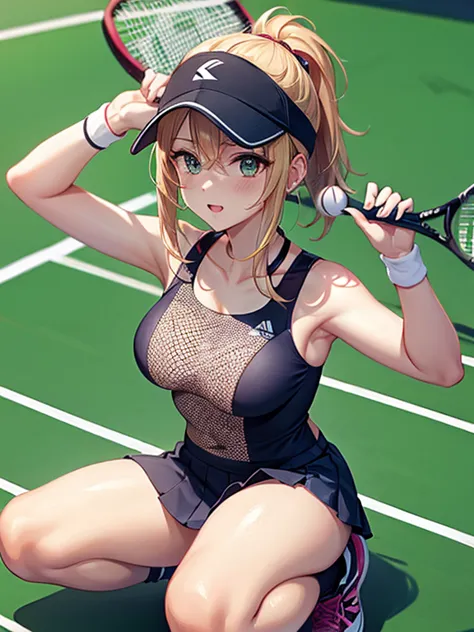 fishnet tennis wear