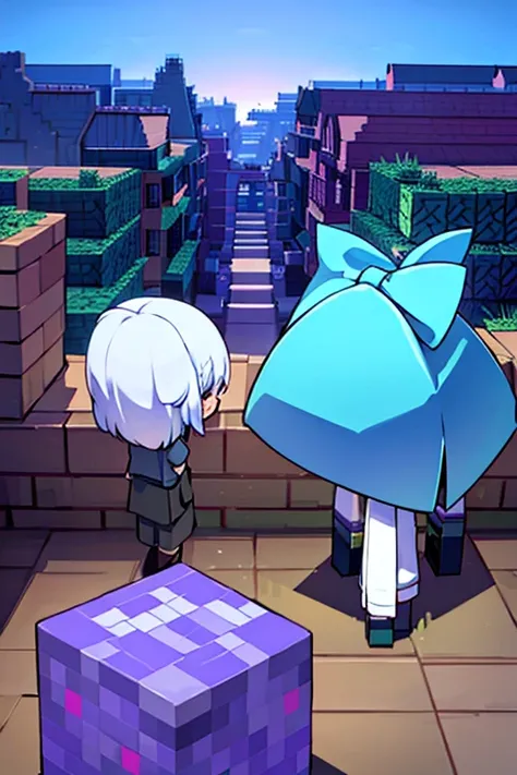 enderman( Minecraft)＆cirno(touhou) love love😍