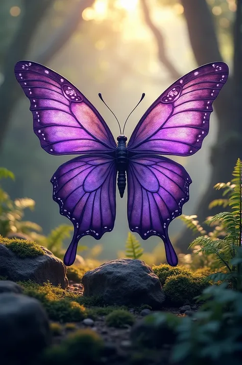 Aged purple butterfly