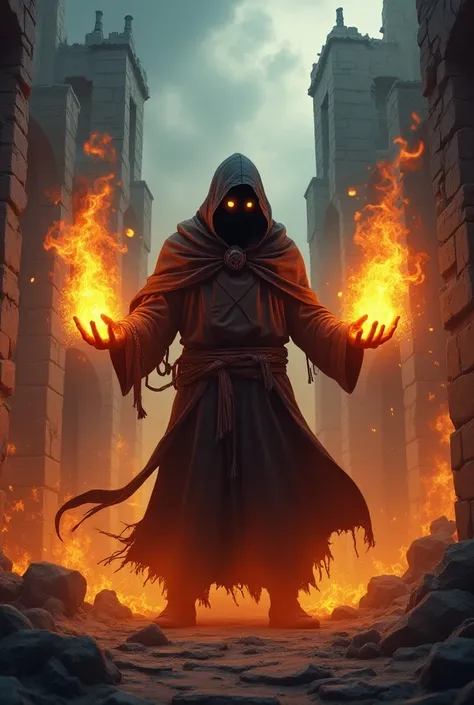 animated, Pyromancer, medieval