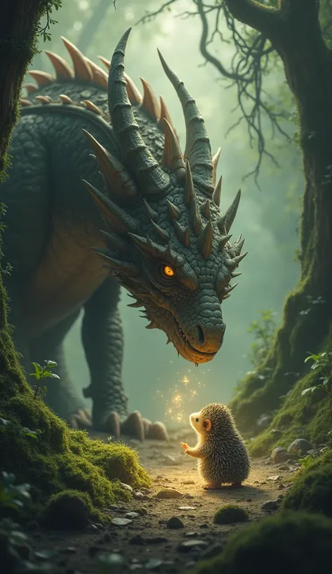 A small, unassuming hedgehog with magical abilities stumbles upon a wounded dragon deep in the forest. The dragon, once a fierce protector of the realm, has lost its power and is now vulnerable. Despite their size difference, the hedgehog feels an unexpect...