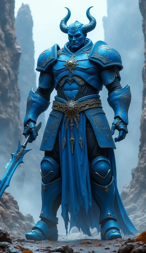 Blue midjourney warrior 