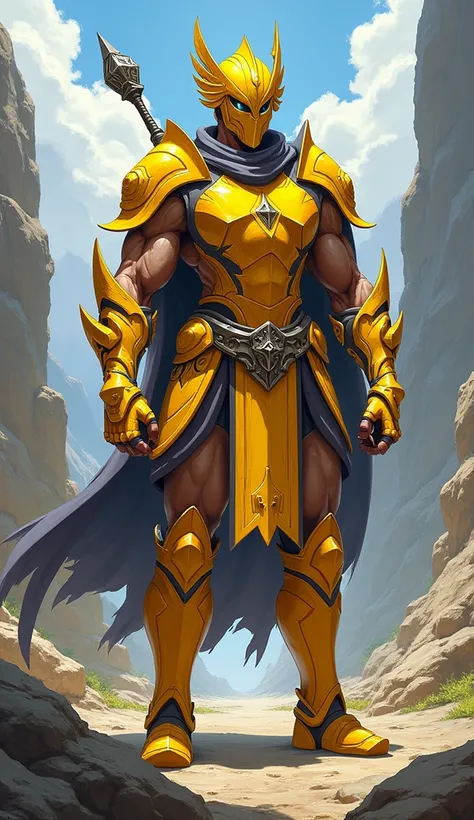 Yellow midjourney warrior 