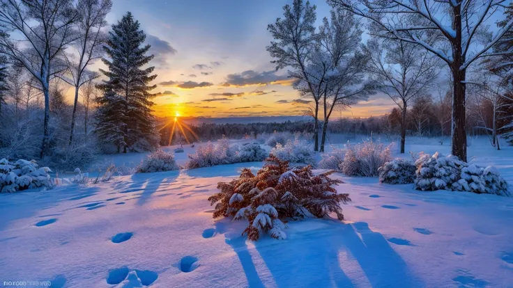 Professional photo. Winter. HDR. Nature. Morning. Beautiful.