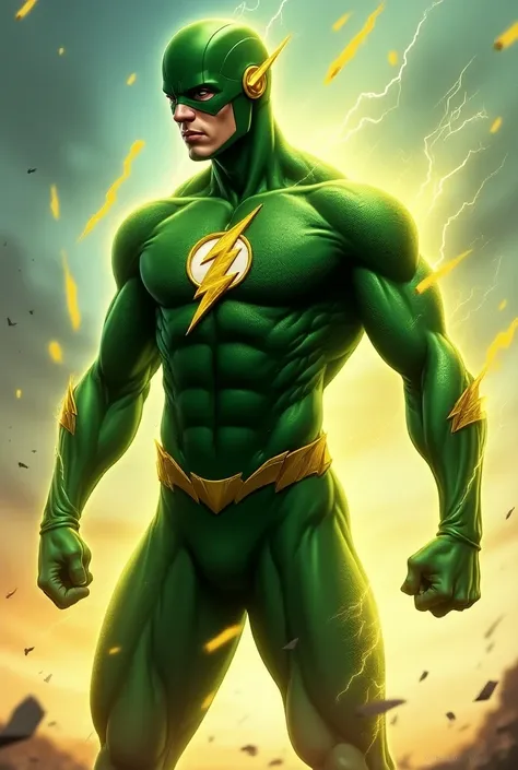 The flash  in green suit