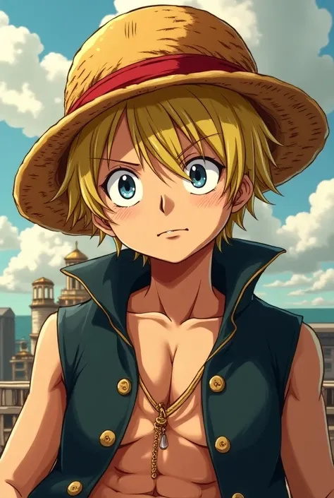 Une photo pour un profil TikTok qui raconte des histoire avec la tête de sanji dans one piece 