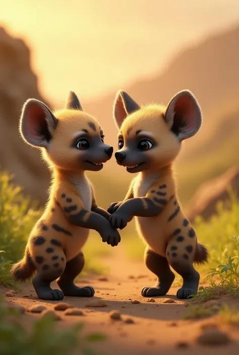 Baby hyenas