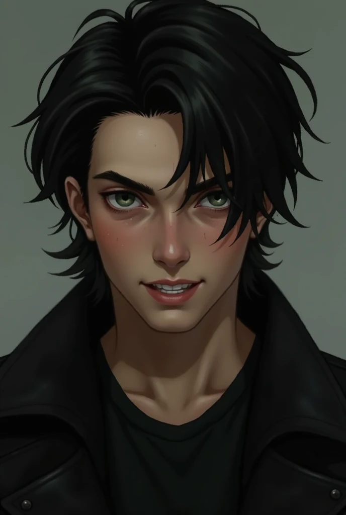 
 Alex is an attractive and enigmatic young man ,  with dark and straight hair that falls carefree on his forehead. his eyes, of a grey-green shade ,  reflect intelligence and a certain mystery .  His build is athletic and stylized ,  with a casual style t...