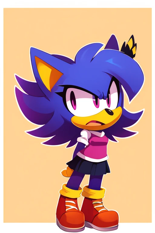 Female furry purple angry bird fluffysonic style 