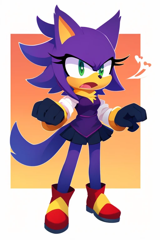 Female furry purple angry bird fluffysonic style 