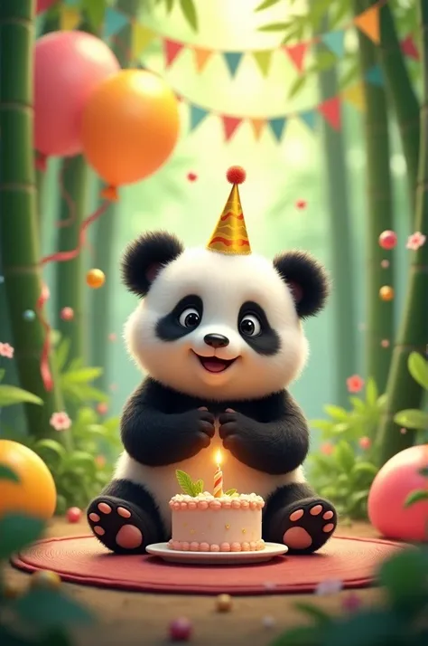 Baby panda baby birthday bear 