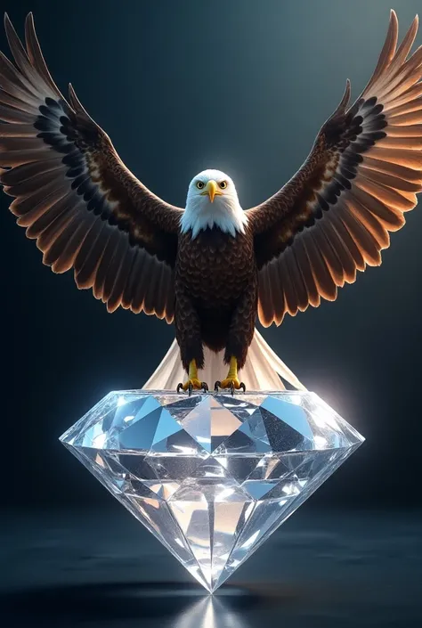  On a diamond, the wings of an eagle are scattered. Let the direction of the eagle on a diamond in the figure be on the screen