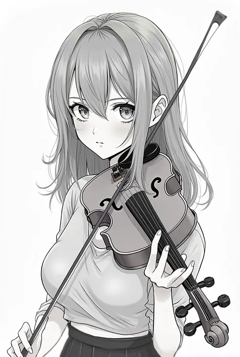 A teenage girl with a violin 