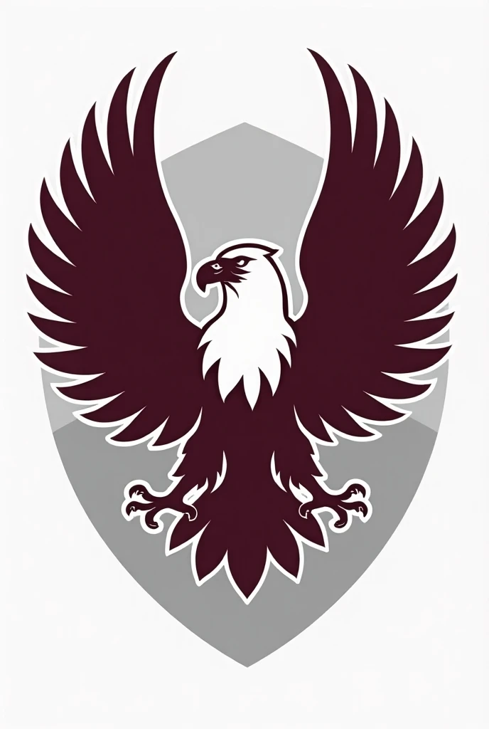 I want a logo, that an eagle , It is for a university, specifically the accounting and auditing career colors wine white and gray, I want it to look formal 