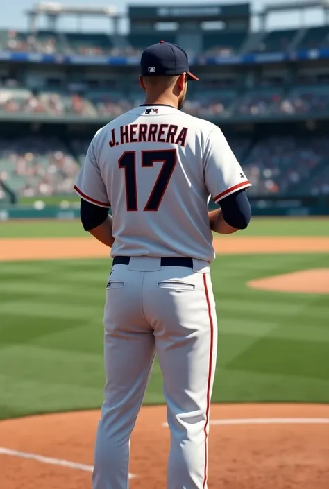  BASEBALL TEAM PICHEO MANAGER with the full name on the shirt that says J. Herrera with the number 17  