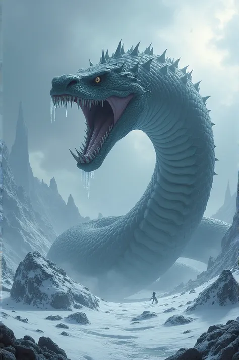 The version of Jumander the giant snake from Midgar in an ice giant