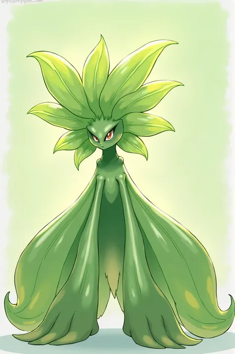 3.  Second Evolution — Broflor  ( Plant-Type )

Description:  Broflor has large, wide leaves on its head and arms for Capture more sunlight.  Its body is light green and shines in the sun .

Features:  Large leaves to absorb light ,  taller and more styliz...