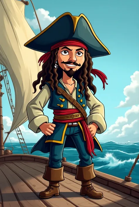 Capitán jack sparrow estilo Cartoon network