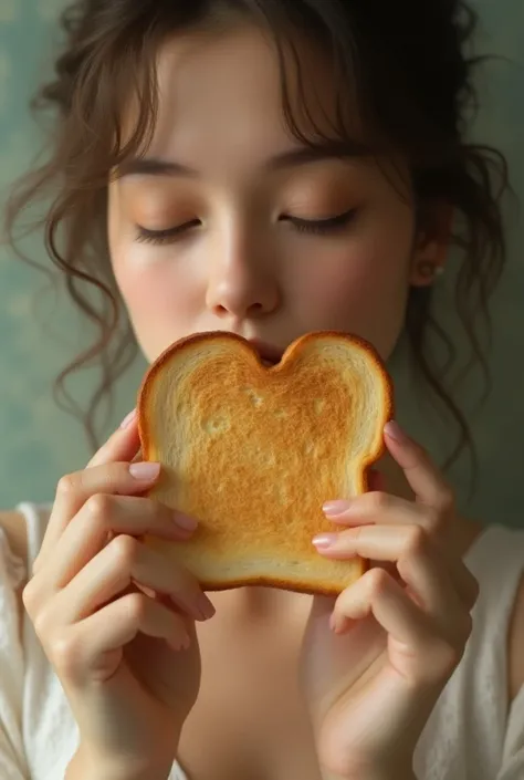 Thick-sliced toast　Beauty　woman