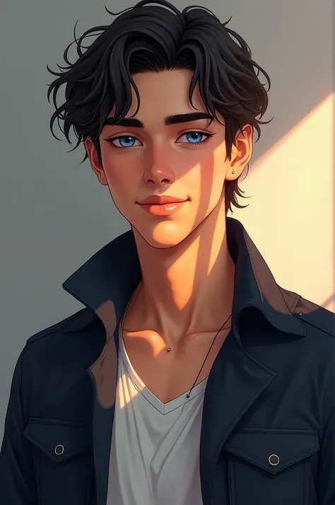  Thierry — tall ,  handsome Frenchman with wavy hair ,  looks 22 years old .  His height is 185 cm ,  and he attracts the eye with his youth and charisma .  Blue eyes radiate kindness and sincerity ,  black eyebrows and a friendly smile create the image of...