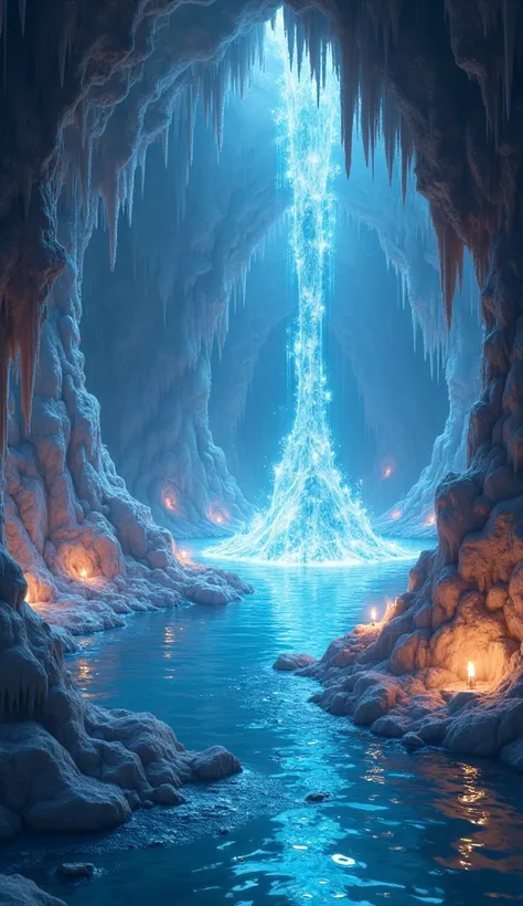 Crystalline Caverns: A series of interconnected caverns adorned with shining crystals.