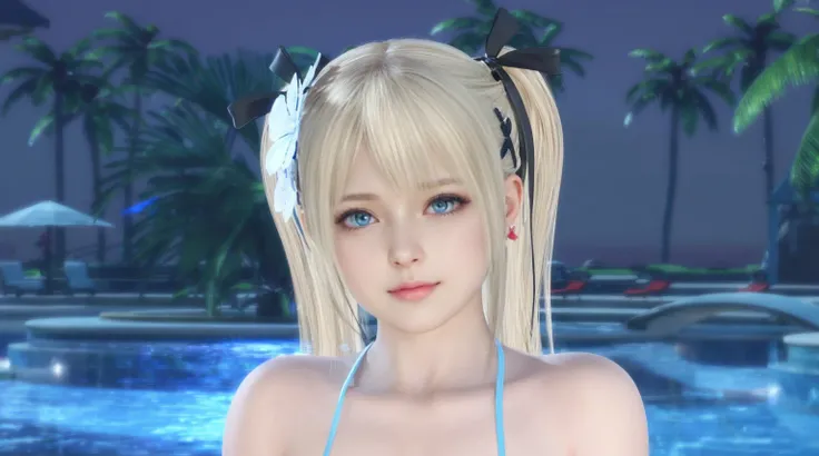 Marie Rose, light blue eyes, (best quality, ultra-detailed), (realistic:1.37), beautiful and detailed face, ultra-realistic texture, delicate face, red lipstick, bright colors. High definition, 8k. expression a sexy look