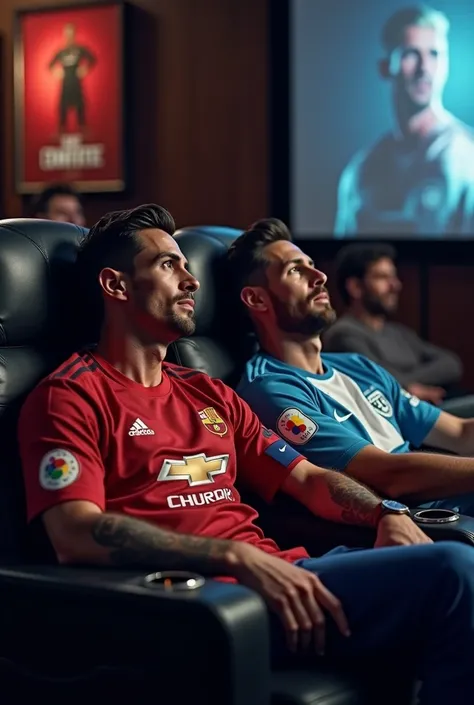 Ronaldo and messi watching movie