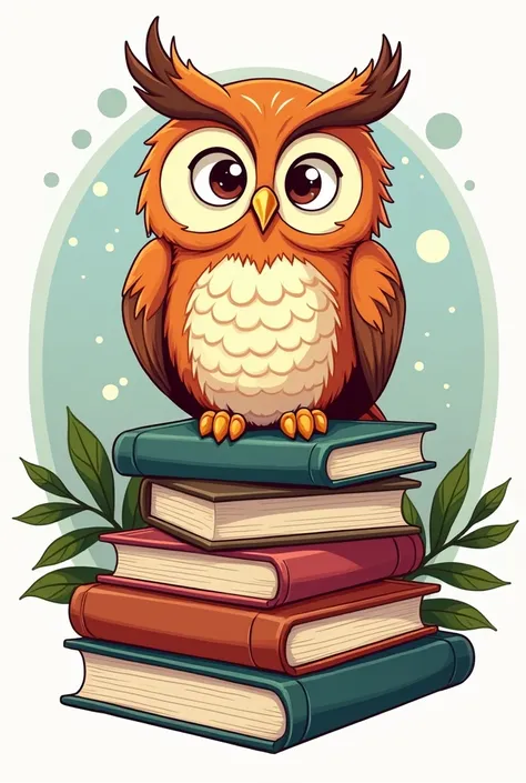 Logo type of a friendly owl with some books because it is supposed to be a book store and it is supposed to be lively and eye-catching 

