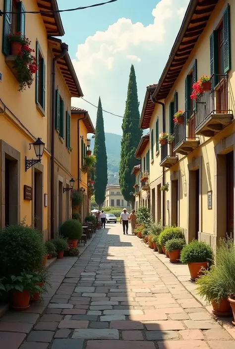 Vintage Tuscan street in Italy