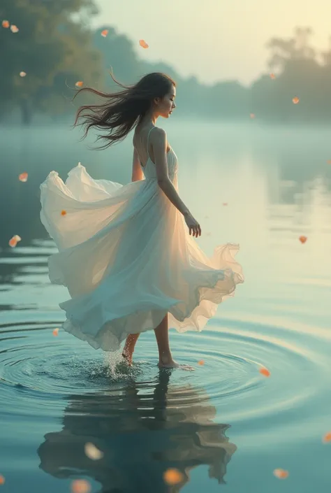 1 beautiful lady, Like petals dancing in the wind disturbing the surface of the water,
I tried writing the word love,
and back then I was shaking,
but it was just a shallow dream that I couldnt leave my heart,
and my first love,
a pendulum-like heart that ...