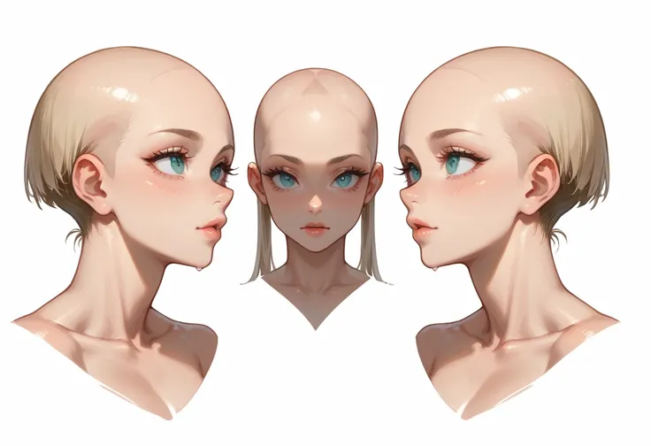 character sheet desing lady 2b from nier automata, only head. beauty face, perfect proportion, beauty, ultra detailed face. view...