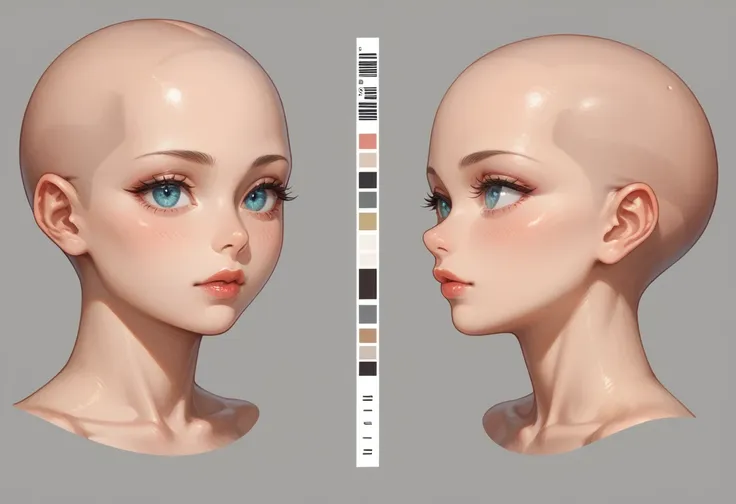 character sheet desing lady 2b from nier automata, only head. beauty face, perfect proportion, beauty, ultra detailed face. view...