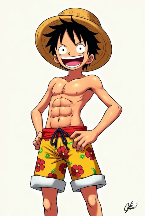 Luffy wear boxers