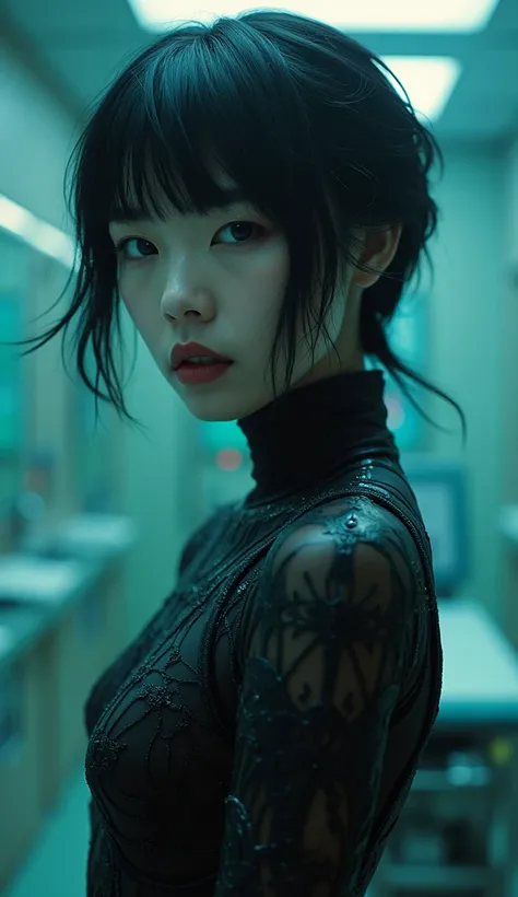 Sadist Assassin Japanese Sexy Model 、Detailed skin、 Jet Black Berry Short Pixie Cut、27th Century Operating Room 、Lord by Fear 、Queen of Sadism 、 immerse yourself in the world of sadomasochism 、Giving Despair 、cruel、Insidious、torture、No Escape、Blade Runner ...