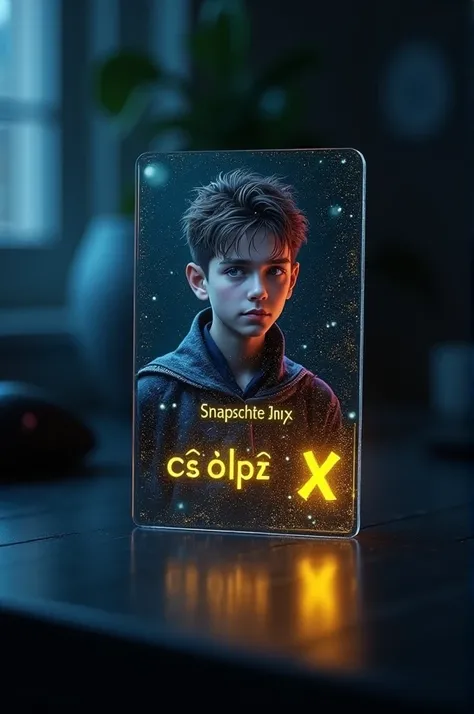 New: Flux.1 is now available Try it out




black desk displaying snapchat logo and realistic profile photo of a mage boy in circle and "CS EDITZ" is written in bold fonts under the profile photo, the snapchat dard is glowing x

in vellow color on the adne...