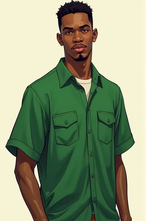 Carl Johnson with a green shirt 