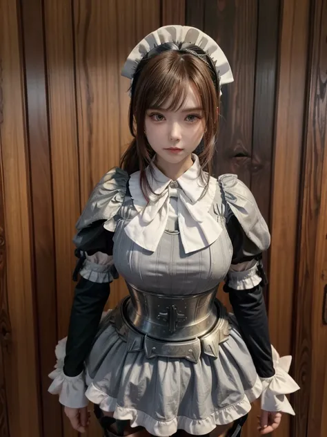 (masterpiece, best quality, absurd:1.2), olnarberal ,  ponytail, maid head dress, maid,  dress, maid head dress, maid, armored  ...