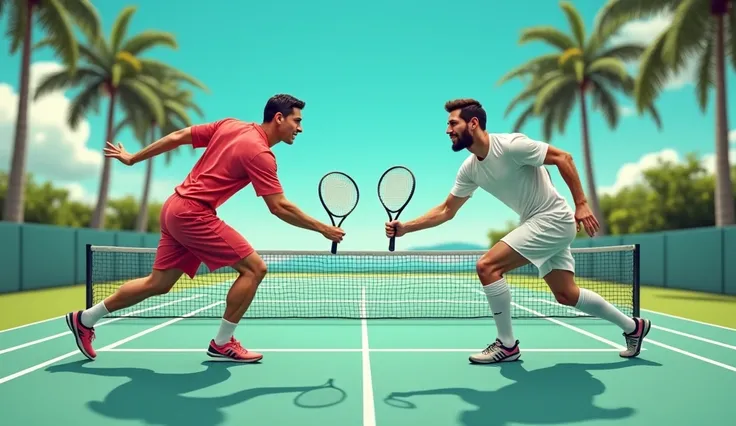 Cristiano ronaldo and Messi Play tenis