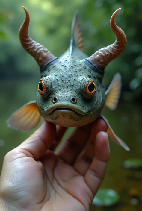 Can anyone tell me what kind of fish this is? Its got horns too! Pulled this wild thing from a pond nearby, and Im seriously intrigued.

