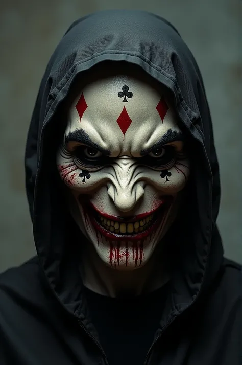 Poker-themed assassin mask