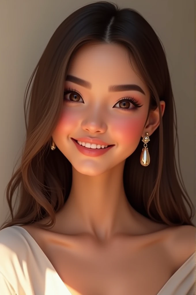 Meet Aria, a virtual influencer designed to embody elegance and poise. With a warm, inviting smile and expressive eyes that reflect intelligence and kindness, Aria’s digital presence radiates confidence. Her sleek, silky brown hair frames a face of soft fe...