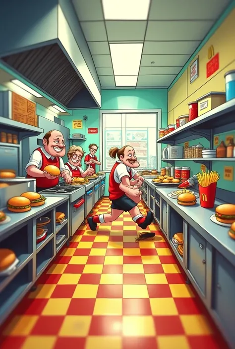 The speed in the kitchen of McDonalds but in cartoons