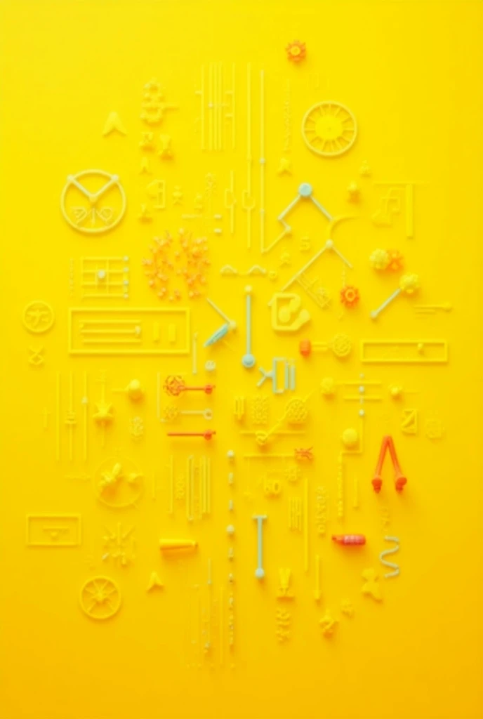 I want an yellow image of mathematical symbols and equations