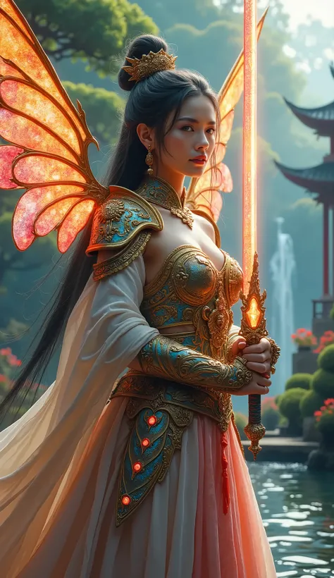 Hyperrealistic majestic and very very beautiful warrior woman and very sexiest adorned in highly intricate, realistic faces and realistic best eyes, best lips and smile very acttrative, ornate and detailed five colors and five gems bright light ornate armo...