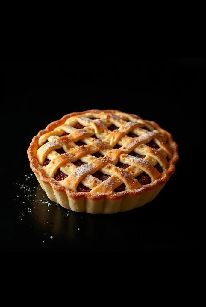 Ossetian pie on a black background