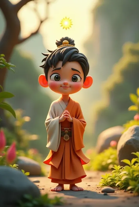  Guru adolescent male in 3D cartoon