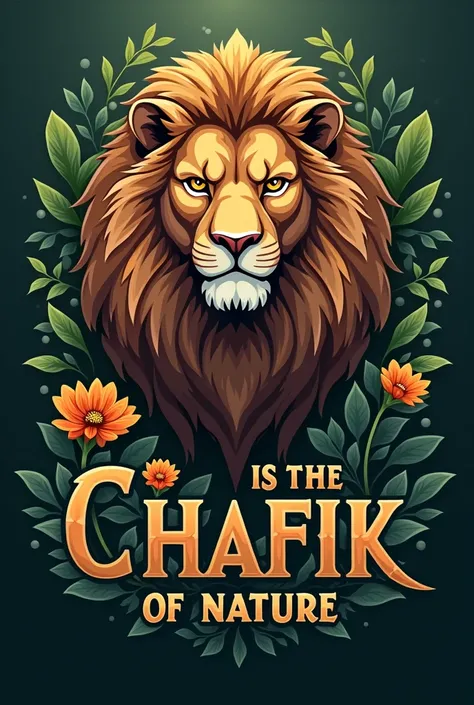   I want a logo that says Chafik is the lion of nature