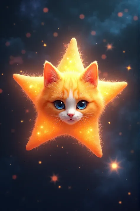 A star with a cats face